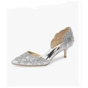 XYD Women's Pumps, Elegant Pointed Toe, D'Orsay Kitten Low Heels, Rhinestone Stu